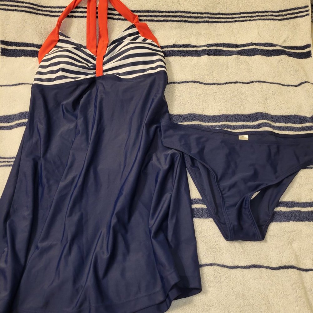 Navy Blue Halter Dress
